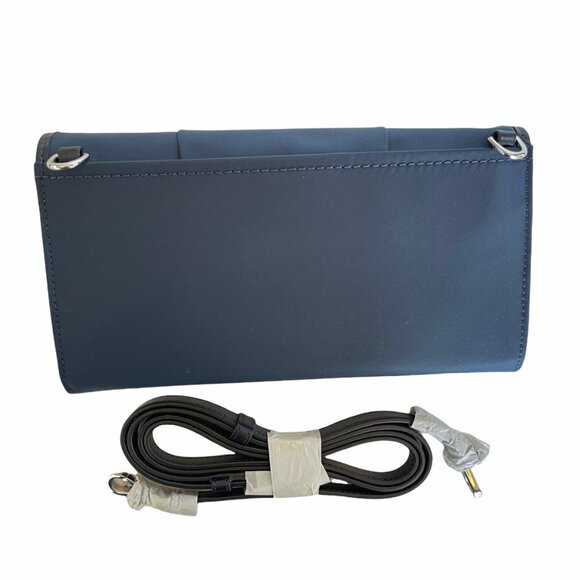 Tumi Zoe Convertible Phone Crossbody Bag/Clutch, Navy Blue Nylon - Picture 7 of 13